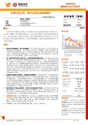 季报点评：全球化的公司，海外业务拉动持续增长