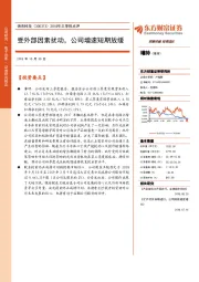 2018年三季报点评：受外部因素扰动，公司增速短期放缓