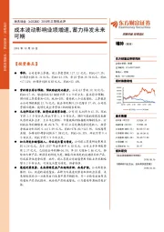 2018年三季报点评：成本波动影响业绩增速，蓄力待发未来可期
