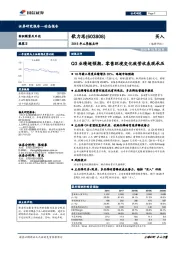 2018年三季报点评:Q3业绩超预期,零售环境变化致营收表现承压