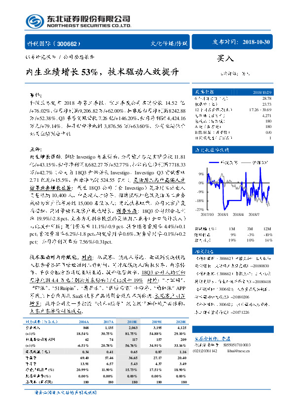 内生业绩增长53%，技术驱动人效提升