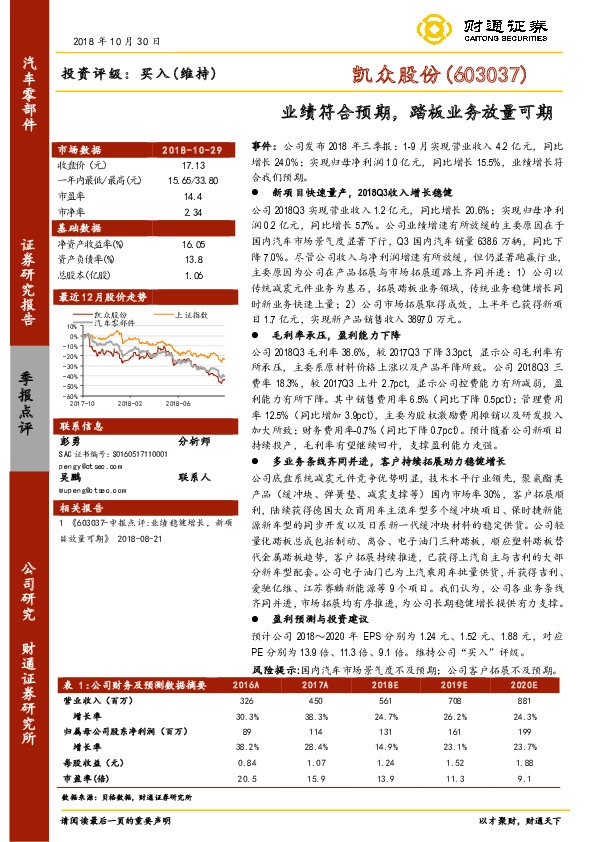 业绩符合预期，踏板业务放量可期