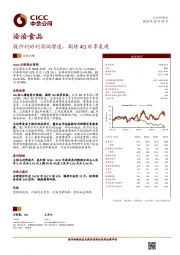 提价利好利润端增速，期待4Q旺季表现