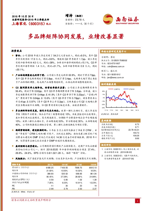 多品牌矩阵协同发展，业绩改善显著