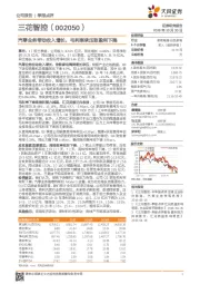 汽零业务带动收入增长，毛利率承压致盈利下降