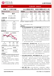 Q3业绩稳定增长，期待后续精品项目上线