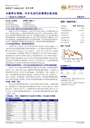 三季报点评:业绩符合预期,汽车电动化浪潮催生新动能
