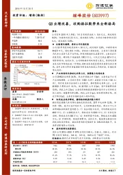 Q3业绩改善，收购格拉默带来全新格局