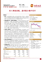 收入增速放缓，盈利能力稳中有升