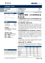 2018年三季报点评：业绩符合预期，公司将持续受益限电改善