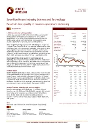 Results in line; quality of business operations improving