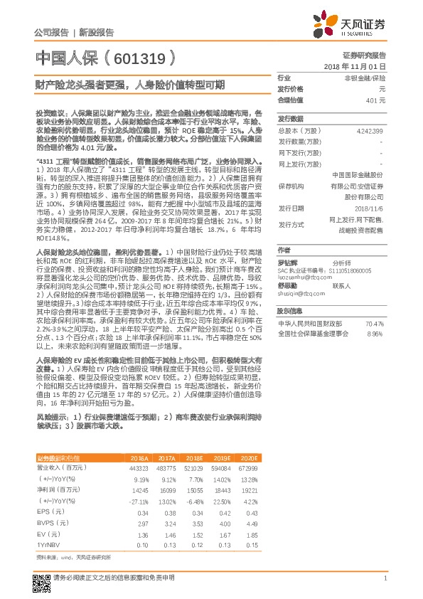 财产险龙头强者更强，人身险价值转型可期