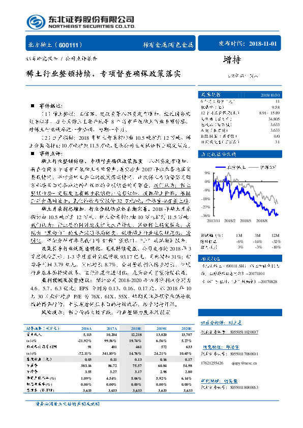 稀土行业整顿持续，专项督查确保政策落实