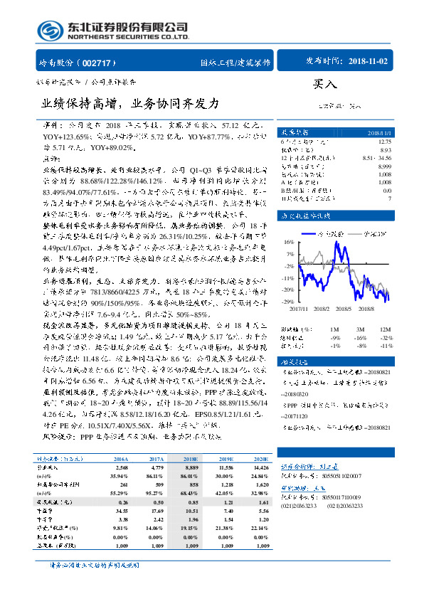 业绩保持高增，业务协同齐发力