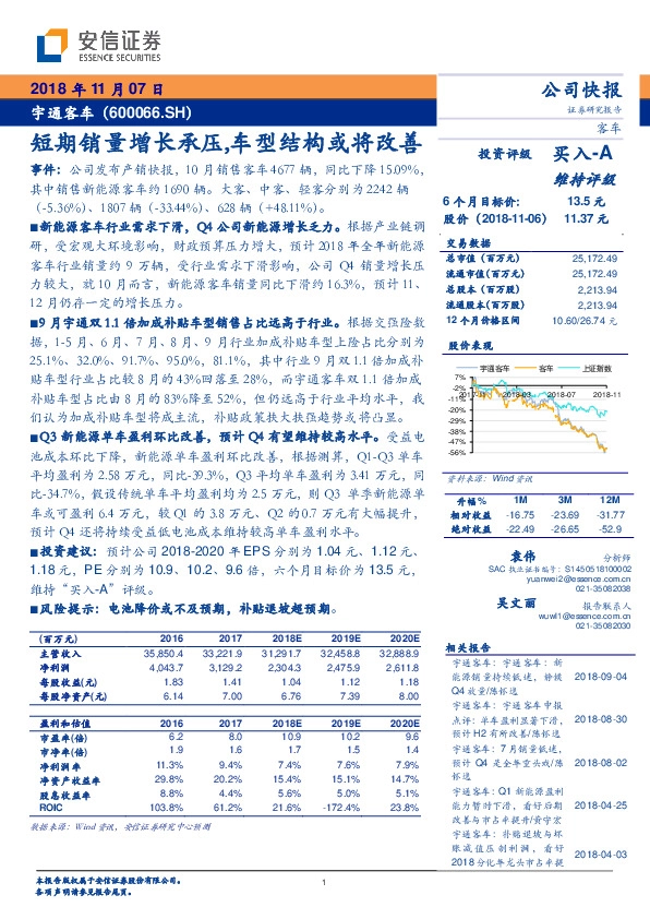短期销量增长承压，车型结构或将改善