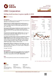 Rolling stock business to grow rapidly in 2019