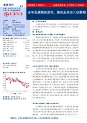 全年业绩预告发布,锂电业务步入收获期
