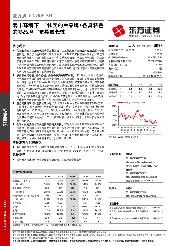 弱市环境下“扎实的主品牌+各具特色的多品牌“更具成长性