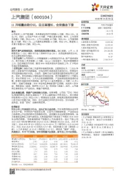 11月销量走势分化，自主高增长、合资集体下滑