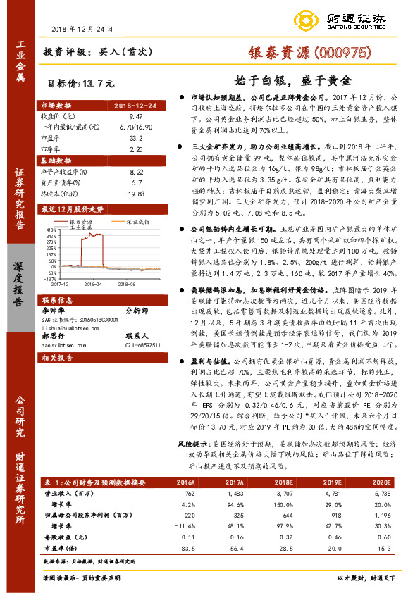 始于白银，盛于黄金