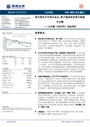 动态研究：国内湿电子化学品龙头，新产能投放有望大幅提升业绩