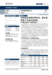 补贴发放进度有望加快，整合集团资产完善业务结构