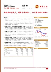 动态跟踪报告：拟收购优质资产，增资中原冶炼厂，公司基本面大幅优化