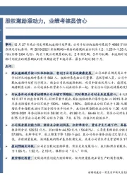 股权激励添动力，业绩考核显信心