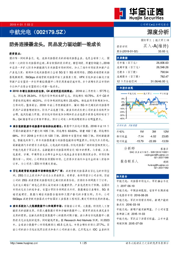 防务连接器龙头，民品发力驱动新一轮成长