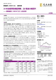 公告点评：18年业绩预告略超预期，Q4增速大幅回升