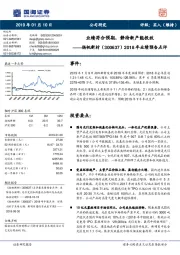 2018年业绩预告点评：业绩符合预期，静待新产能投放