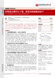 2018年度业绩预告点评：四季度业绩环比下滑，新项目陆续建成投产