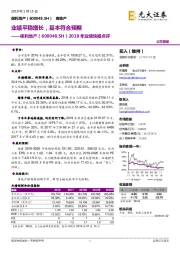 2018年业绩快报点评：业绩平稳增长，基本符合预期