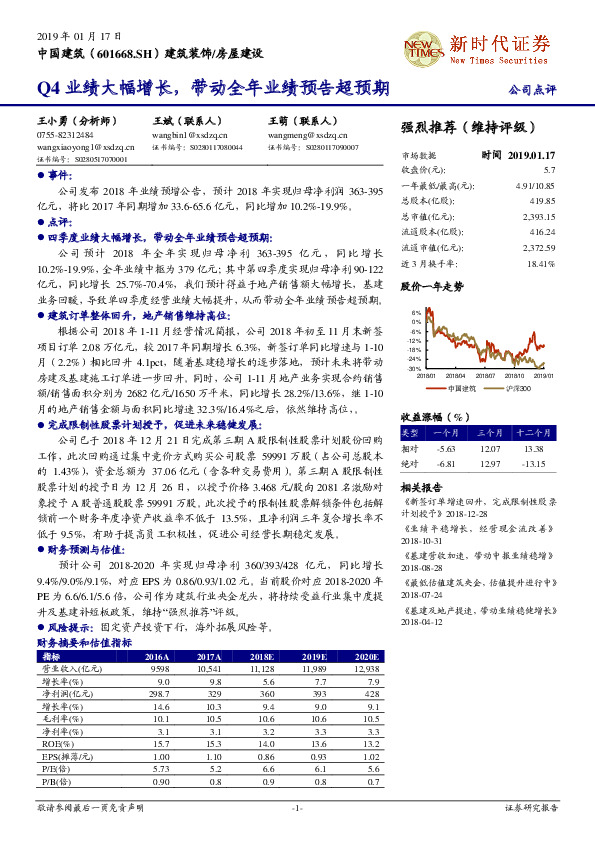 Q4业绩大幅增长，带动全年业绩预告超预期