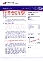 国内市场景气度提升带动公司业绩增长，2019年行业资本开支有望增加