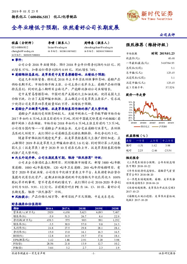 全年业绩低于预期，依然看好公司长期发展
