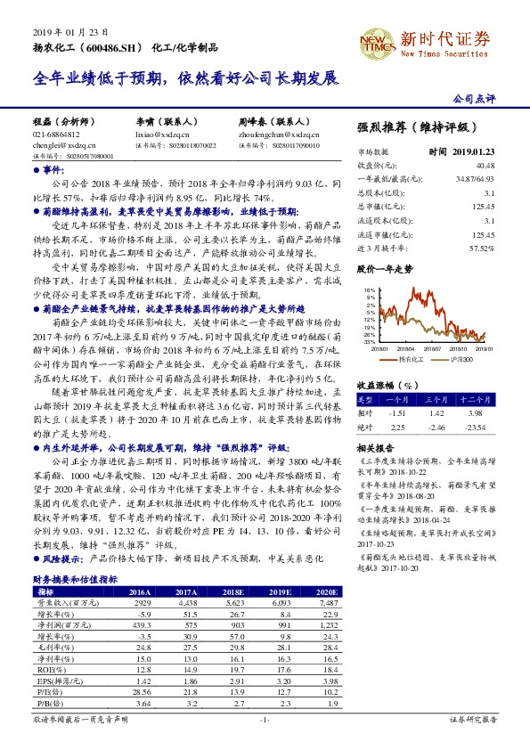 全年业绩低于预期，依然看好公司长期发展