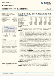 Q4业绩低于预期，2019年政策边际改善可期