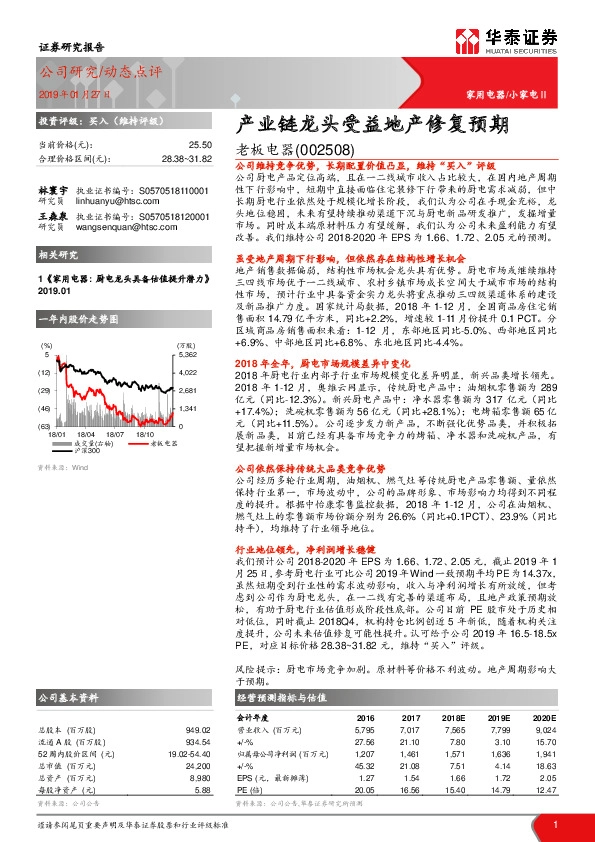产业链龙头受益地产修复预期