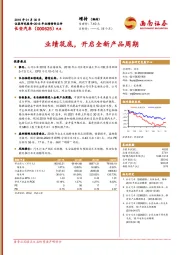 业绩筑底，开启全新产品周期