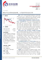 2018年度业绩预告超预期，公司盈利仍有成长空间