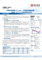 2018年度业绩预增公告点评：归母净利预增45%-60%，主营维持稳健发展