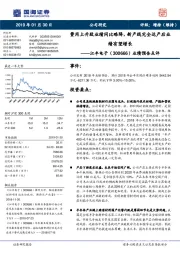 业绩预告点评:费用上升致业绩同比略降,新产线完全达产后业绩有望增长