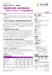 2018年度业绩快报点评：年度快报符合预期，看好长期成长潜力