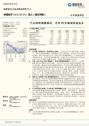 产品结构调整顺利，汽车PCB维持快速成长