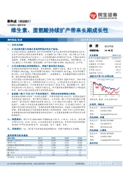 维生素、蛋氨酸持续扩产带来长期成长性