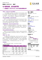 2018年度业绩预告点评：Q4结转放缓，全年业绩平稳