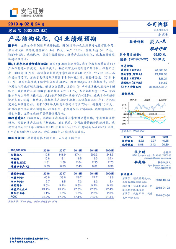 产品结构优化，Q4业绩超预期