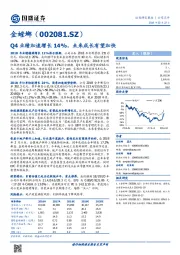 Q4业绩加速增长14%，未来成长有望加快