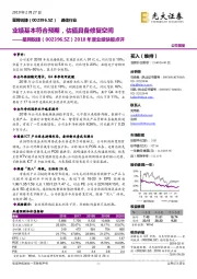 2018年度业绩快报点评：业绩基本符合预期，估值具备修复空间